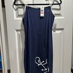 NWT Nautica Navy Blue Dress with White Anchor Design